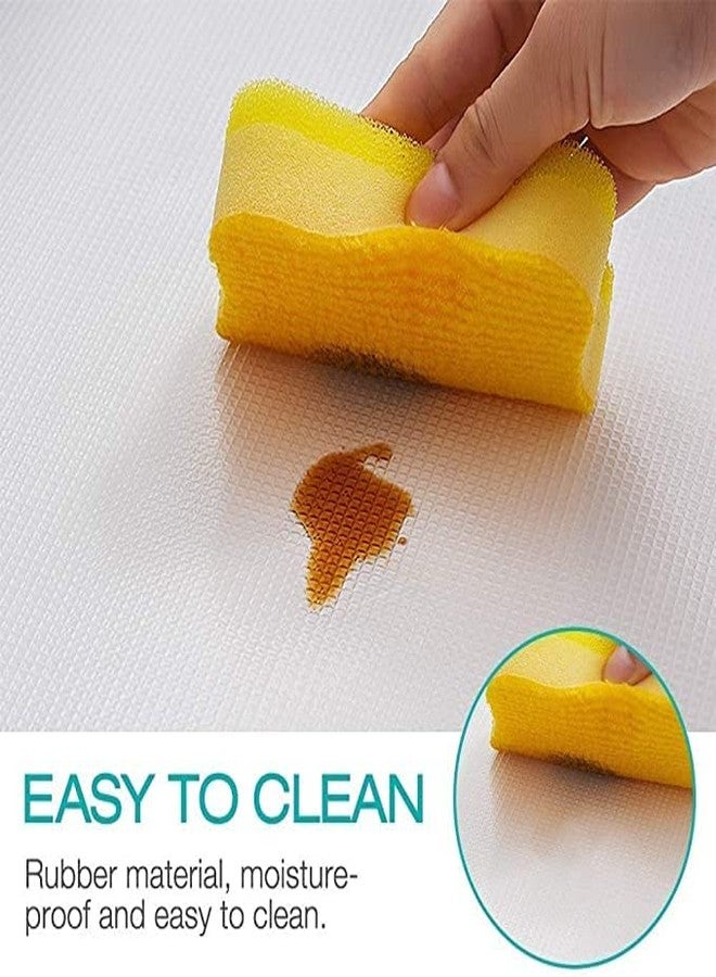 إيلاستبرو حصيرة/ورقة إيلاست برو (45 سم × 3 م) بيضاء لامعة مانعة للانزلاق من مادة EVA للثلاجة والمطبخ والأدراج وبطانة الرفوف، (نسيج نقاط دائرية بيضاء لامعة) - Image 2